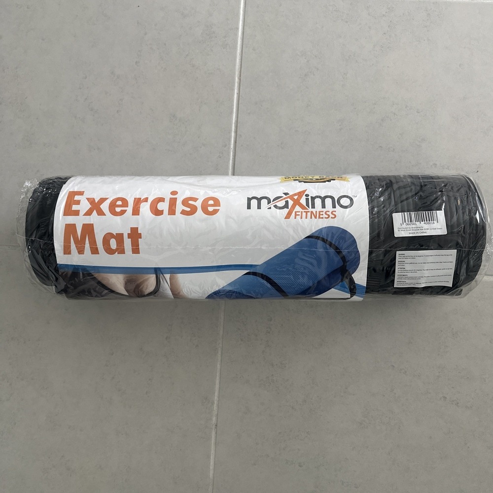 Maximo Yoga Fitness Mat Extra Thick Multipurpose Workout (Meas: 72 x 24) Black